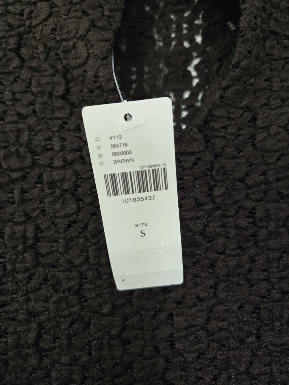 NWT Anthropologie Brown Lace Top - Picture 6 of 6